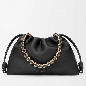 Loewe Large Flamenco Purse in Black Nappa Lambskin