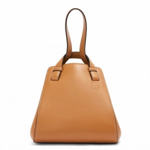 Loewe Hammock Nugget Bag In Brown Calfskin