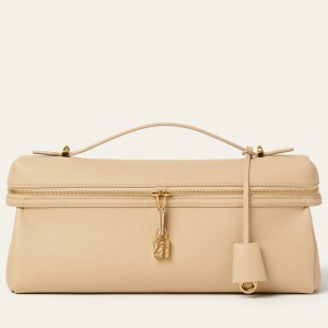 Loro Piana Extra Softy L33 Bag in Beige Grained Leather