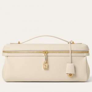 Loro Piana Extra Softy L33 Bag in White Grained Leather