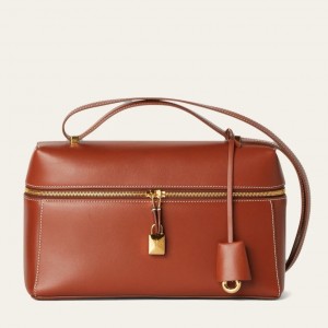 Loro Piana Extra Bag L27 in Brick Smooth Calfskin