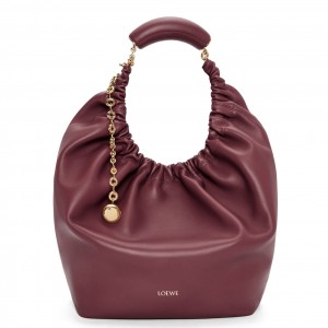 Loewe Medium Squeeze Bag in Bordeaux Nappa Lambskin