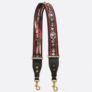 Dior Red Canvas Bohemian-inspired Strap