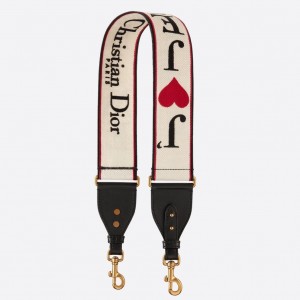 Christian Dior Shoulder Strap With Multicolored Je t’aime Motif