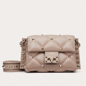 Valentino Mini Candystud Crossbody Bag In Poudre Lambskin