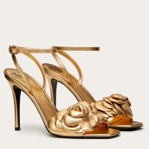 Valentino Atelier Shoes 03 Rose Edition Sandals 100mm Gold