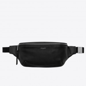 Saint Laurent Classic Belt Bag In Soft Black Leather