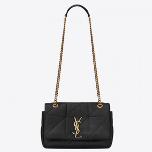 Saint Laurent Small Jamie Bag In Black Patchwork Lambskin