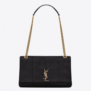 Saint Laurent Medium Jamie Patchwork Leather Black Bag