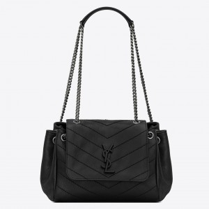 Saint Laurent Nolita Small Bag In Black Quilted Leather