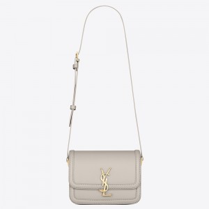 Saint Laurent Solferino Small Bag In White Calfskin