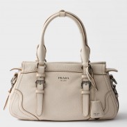Prada Large Tote Bag in White Buckskin