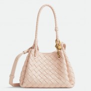 Bottega Veneta Parachute Small Bag in Cameo Intrecciato Lambskin