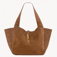 Saint Laurent LE 5 À 7 Bea Bag in Brown Suede Leather