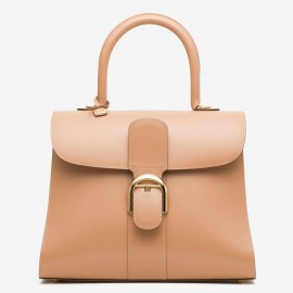 Delvaux Brillant MM Bag in Tender Beige Box Calf Leather