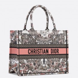 Dior Medium Book Tote Bag in Butterfly Around The World Embroidery