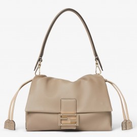 Fendi Mamma Baguette Medium Bag in Dove Gray Nappa Leather