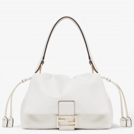 Fendi Mamma Baguette Medium Bag in White Nappa Leather