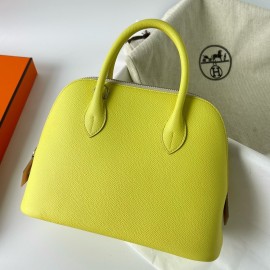 Hermes Bolide 1923 25 Handmade Bag In Lime Epsom Calfskin 