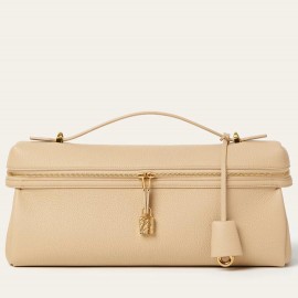 Loro Piana Extra Softy L33 Bag in Beige Grained Leather