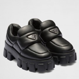 Prada Loafers in Black Soft Padded Nappa Leather 