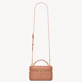 Saint Laurent Gaby Mini Vanity Bag in Barely Pink Lambskin