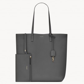 Saint Laurent North/South Shopping Bag in Grey Calfskin