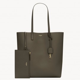 Saint Laurent North/South Shopping Bag in Light Musk Calfskin