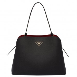 Prada Matinee Tote Bag In Black Saffiano Leather