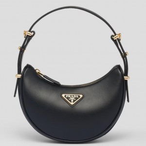 Prada Arque Mini Shoulder Bag in Black Leather