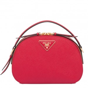 Prada Odette Red Saffiano Leather Bag