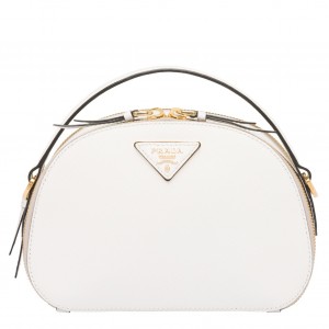 Prada Odette White Saffiano Leather Bag