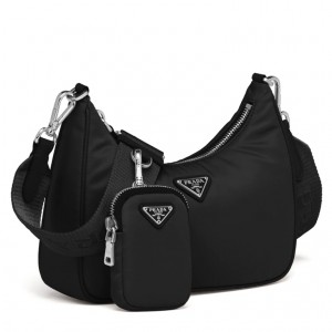 Prada Re-Edition 2005 Shoulder Bag In Black Nylon 