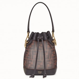 Fendi Mon Tresor Mini Bucket Bag In Tech Mesh