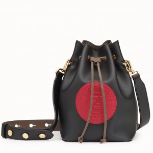 Fendi Small Mon Tresor Red Circle Logo Bag