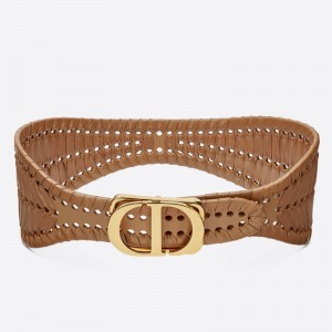 Dior 30 Montaigne 40MM Belt In Camel Calfskin