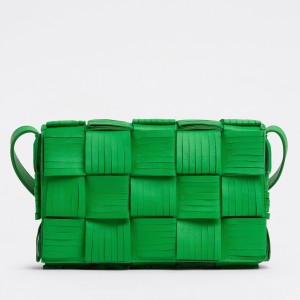 Bottega Veneta Cassett Fringed Bag In Parakeet Lambskin