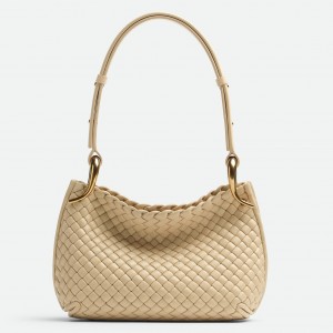 Bottega Veneta Clicker Small Bag in Porridge Intrecciato Lambskin