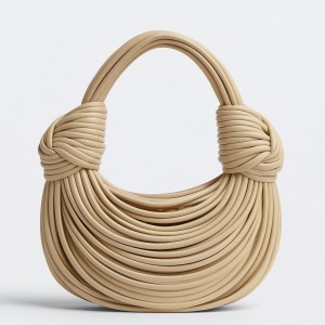 Bottega Veneta Double Knot Bag In Beige Lambskin