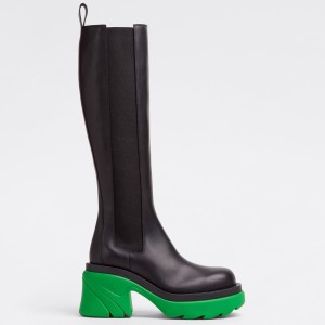 Bottega Veneta Flash Knee-high Boots with Green Outsole