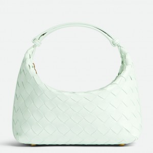 Bottega Veneta Mini Wallace Bag in Glacier Intrecciato Calfskin