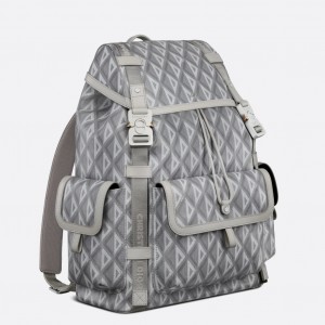 Dior Hit the Road Backpack In Gray CD Diamond Canvas