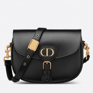 Dior Medium Bobby Bag In Black Calfskin