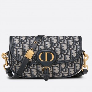 Dior Bobby East-West Bag In Blue Dior Oblique Canvas