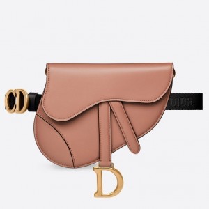 Dior Saddle Belt Bag In Powder Smooth Calfskin