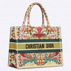 Dior Small Book Tote In Heart Lights Dior Embroidery