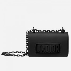 Dior Mini J'Adior Bag In Black Ultra Matte Calfskin