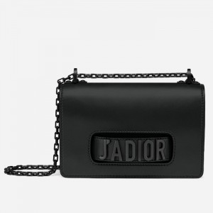 Dior J'Adior Flap Bag In Black Ultra Matte Calfskin