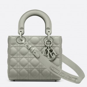 Dior Lady Dior My ABCDior Bag In Grey Ultramatte Calfskin