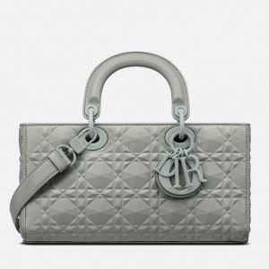 Dior Lady D-Joy Bag In Grey Calfskin with Diamond Motif